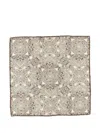 Brunello Cucinelli Paisley-print Square Scarf In Neutrals