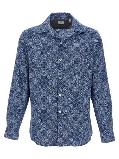 Brunello Cucinelli Paisley Shirt Shirt And Blouse In Multicolor