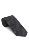 Brunello Cucinelli Paisley Silk Tie In Gray