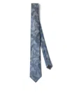Brunello Cucinelli Paisley Tie In Blue