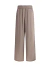 Brunello Cucinelli Palazzo Pants In Cacao