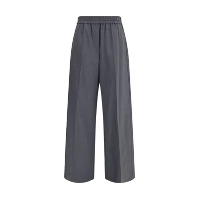 Brunello Cucinelli Palazzo Pants In Gray