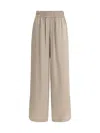 Brunello Cucinelli Palazzo Pants In Kaki