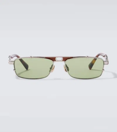 Brunello Cucinelli Paloma Rectangular Sunglasses In Neutral