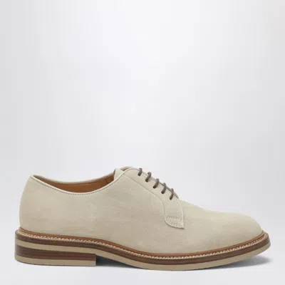 BRUNELLO CUCINELLI PANAMA SUEDE DERBY SHOES