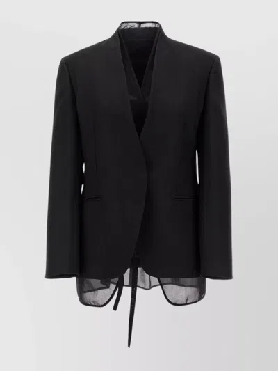 BRUNELLO CUCINELLI PANEL BLAZER SHEER HEM
