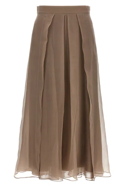 BRUNELLO CUCINELLI 'PANELED CIRCLE' SKIRT