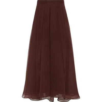 Brunello Cucinelli Paneled Circle Skirt In Brown
