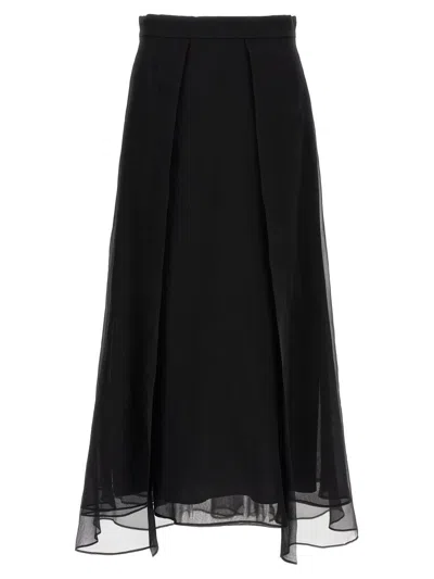 BRUNELLO CUCINELLI BRUNELLO CUCINELLI 'PANELED CIRCLE' SKIRT