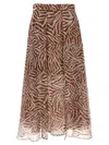 Brunello Cucinelli Paneled Circle Skirts Multicolor In Multicolor