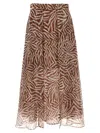 Brunello Cucinelli Paneled Circle Skirts Multicolor In Multicolor