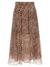 Brunello Cucinelli Paneled Circle Skirts Multicolor In Multicolor