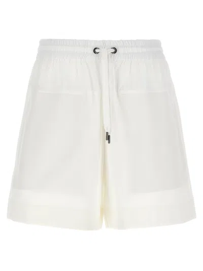 Brunello Cucinelli Paneled Track Bermuda And Short White