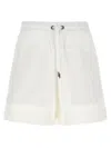 Brunello Cucinelli Paneled Track Bermuda And Short White