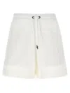 Brunello Cucinelli Paneled Track Bermuda And Short White