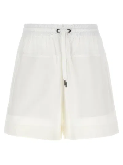 Brunello Cucinelli 'paneled Track' Shorts In White