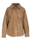 Brunello Cucinelli Panelled Button Coat In Gold