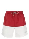 Brunello Cucinelli Panelled-design Swim Shorts In Red