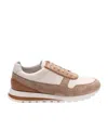 Brunello Cucinelli Olimpo Textured-leather And Suede Sneakers In Brown