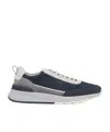 Brunello Cucinelli Man Sneakers Midnight Blue Size 9 Leather In Blue
