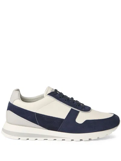 Brunello Cucinelli Panelled Sneakers In Blue