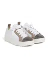 Brunello Cucinelli Panelled Sneakers In White