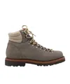 Brunello Cucinelli Panelled Suede Ankle Boots In Green
