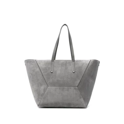 Brunello Cucinelli Panelled Suede Tote Bag In Gray