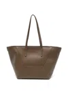 Brunello Cucinelli Bc Duo Calfskin Tote Shoulder Bag In Brown