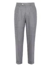 Brunello Cucinelli Timeless Chino Trousers With Pockets In Gray