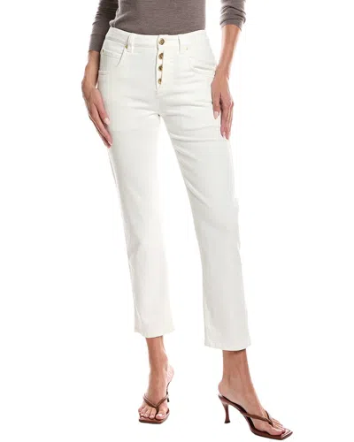 Brunello Cucinelli High-rise Straight-leg Jeans In White