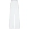 Brunello Cucinelli Piquet Cotton Trousers In White