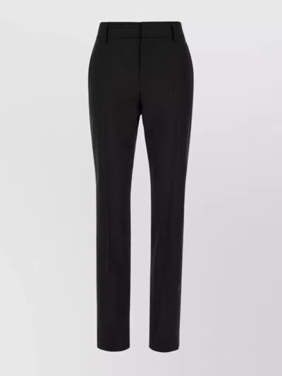Brunello Cucinelli Pant Wool Blend Jewel Detail In Black