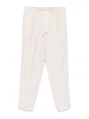 Brunello Cucinelli Trousers Linen Blend Drawstring Waistband In Neutral