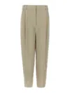 Brunello Cucinelli Women Slouchy Trousers In Sparkling Linen Canvas With Jewellery