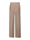 Brunello Cucinelli Women Wide Tailored Trousers In Brown