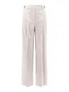 Brunello Cucinelli Striped Linen And Cotton Trousers