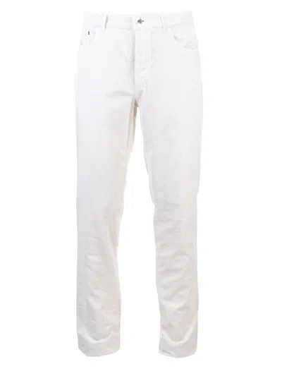 Brunello Cucinelli Italian Fit Pants In Off White Color