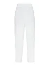 Brunello Cucinelli Pressed Crease Tapered Leg Trousers In White