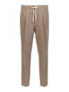 Brunello Cucinelli Trousers Linen Elastic Waistband