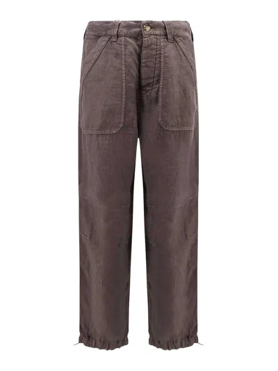 Brunello Cucinelli Coffee Trousers In Brown