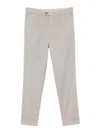Brunello Cucinelli Straight Trousers Back Pockets In Light Brown
