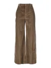 Brunello Cucinelli Brown Corduroy Pants With Concealed Front Closure