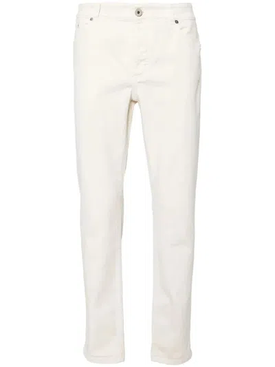 Brunello Cucinelli Pantalone Denim Corto In White