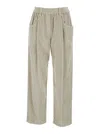 Brunello Cucinelli Corduroy Trousers Cool Beige In Brown