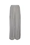 Brunello Cucinelli High-waist Palazzo Trousers In Grigio