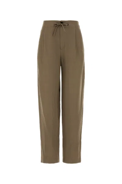 Brunello Cucinelli Cappuccino Jersey Pant In Green