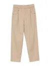 Brunello Cucinelli Pantalone Pull On In Neutral