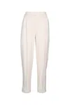 Brunello Cucinelli Tailored High-waisted Trousers With Straight Leg In Neutrals