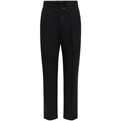 Brunello Cucinelli Straight-leg Track Pants In Black